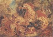 Eugene Delacroix La Chasse aux lions Germany oil painting artist